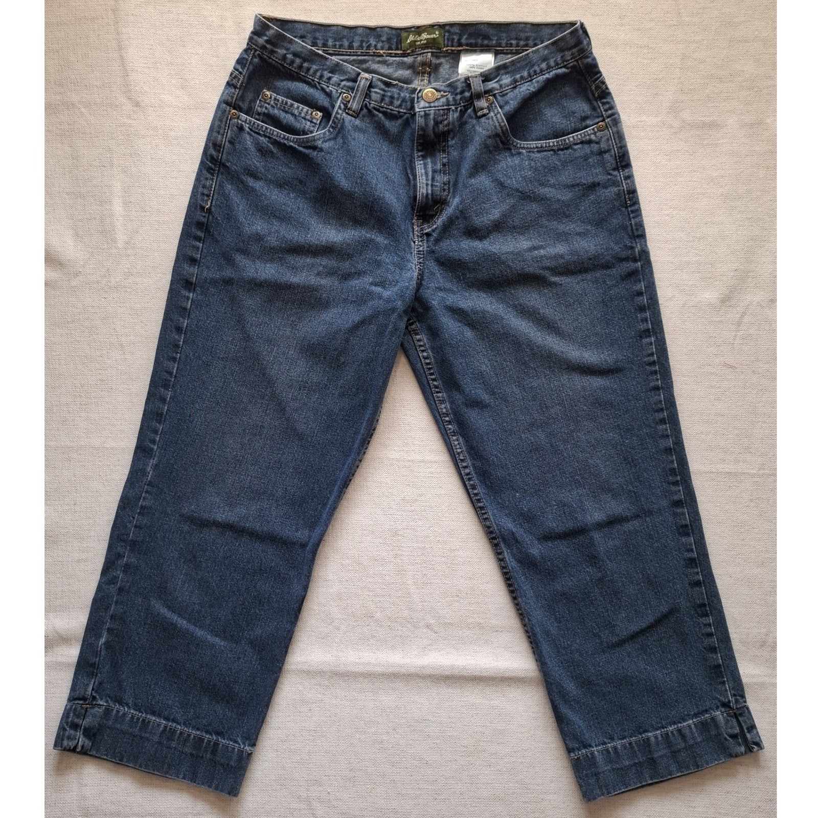Y2K Jean Capris Streetwear Beach 90s Retro Summer Relaxed Chic Eddie Bauer Sz 10