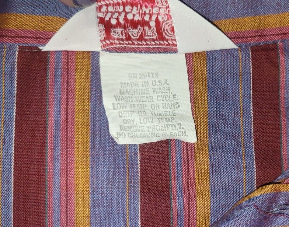 VTG 1970s H Bar C California Ranchwear Cowboy Shirt Womens Size 38 Purple Orange