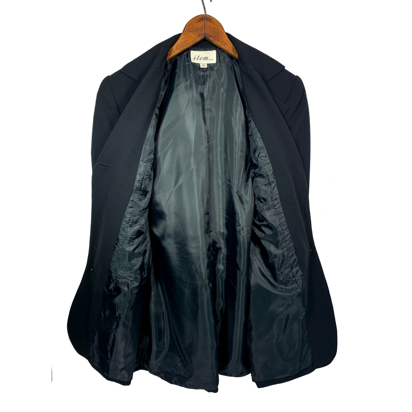 Vintage Jacket Womens size 4 Black with Gold Buttons Military Retro Item Blazer