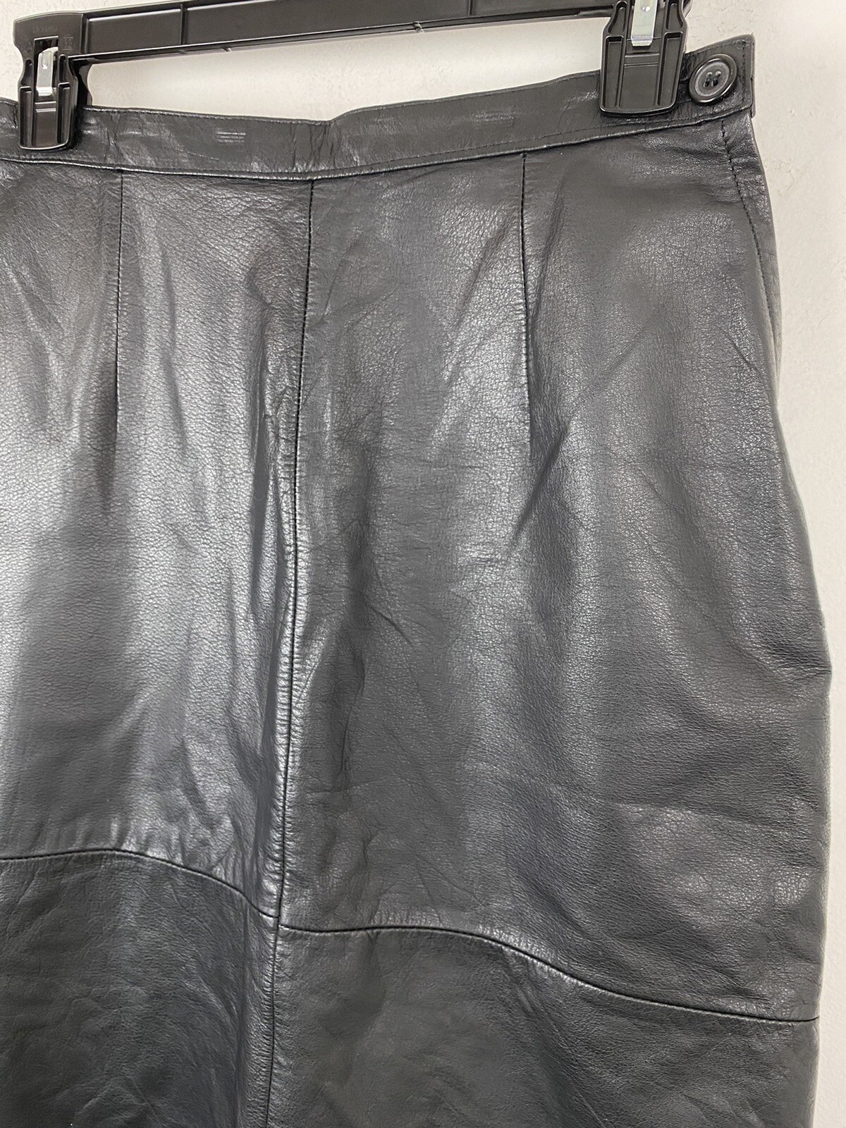 Vintage Avon Fashions size 7/8 Women’s Black Leather Pencil Skirt