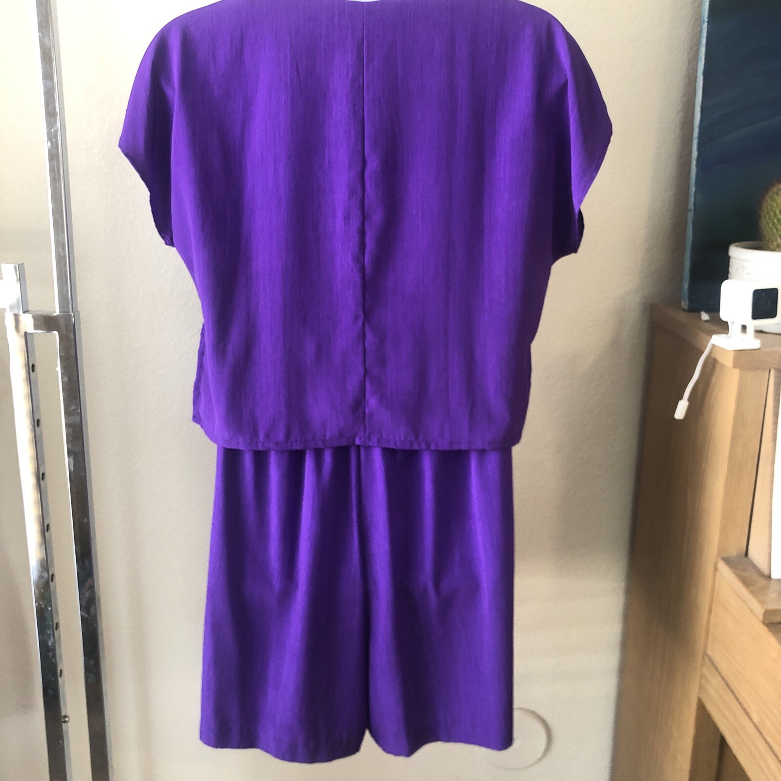 Vintage ROMAN’S Purple Bermuda and Blouse Set 1980-1990 Size A4 & G8 (Medium)
