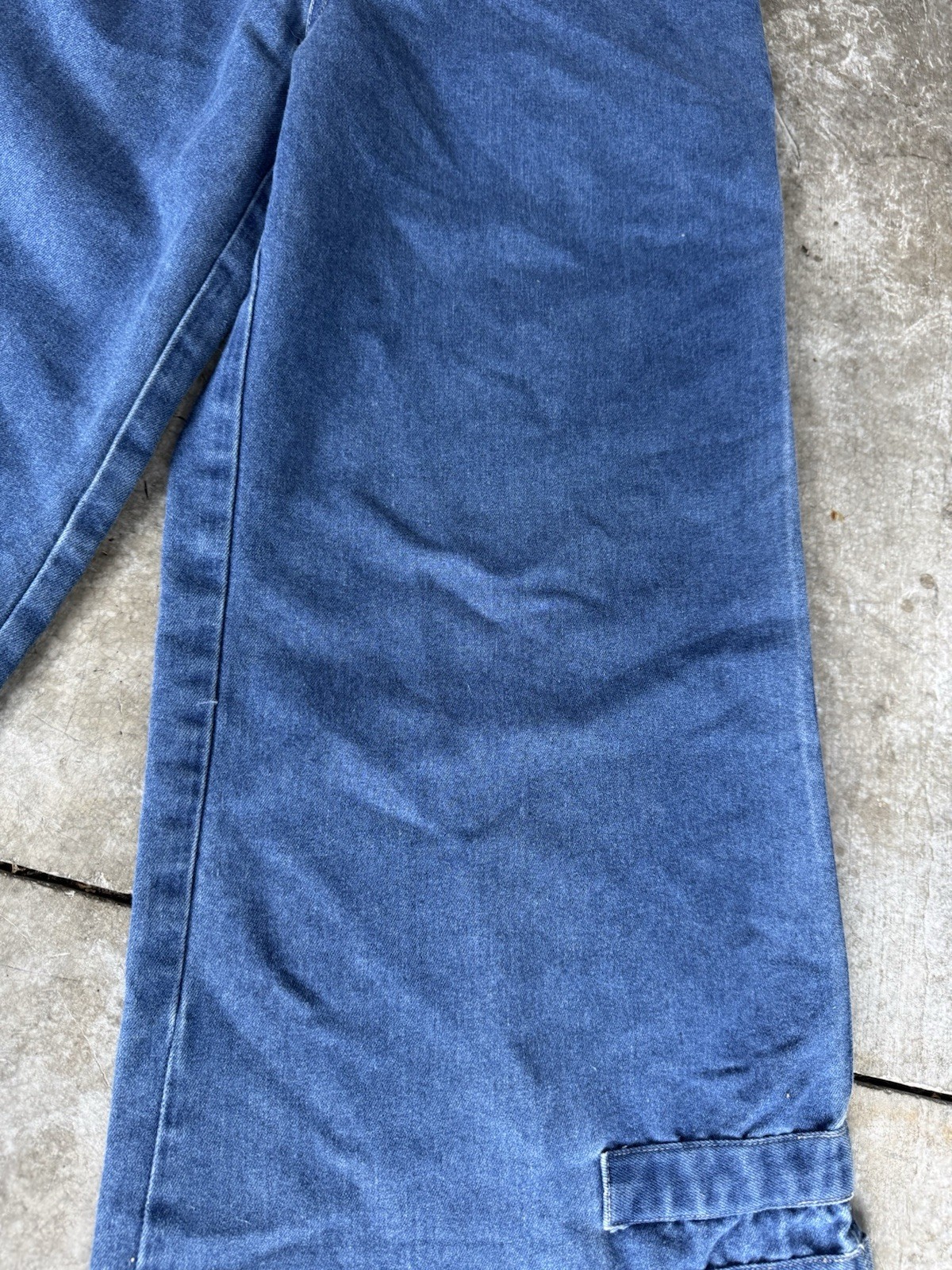 VTG 1990s Kikgirl Wide Leg Pants Sz 9 Blue Raver Skater Y2K Style