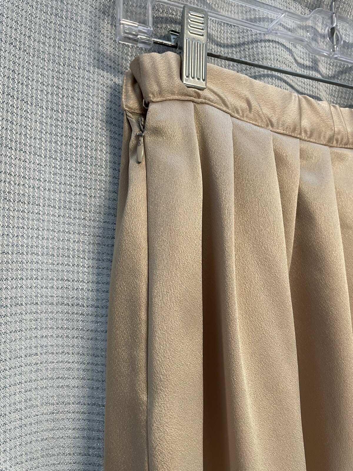 Vtg Caron Chicago Slip Skirt Camisole Blouse Top Sz 10 Champagne Gold USA Made