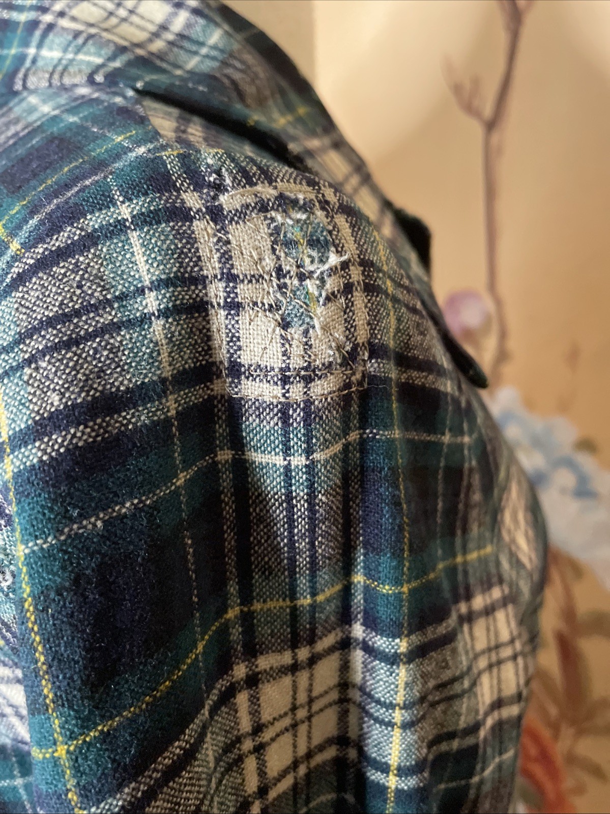 Vintage 1940s Sz S/M Pendleton Pure Wool Plaid Shirt Jacket ’49er Chore Coat