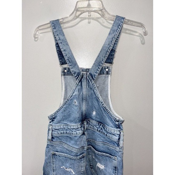 We the Free Vintage Distressed Denim Overalls, Size 25