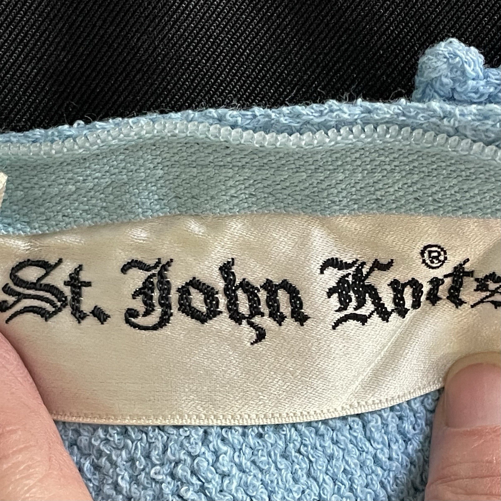 St. John Knits Vintage 1960’s Powder Blue Santana Knit Dress Film TV Hollywood