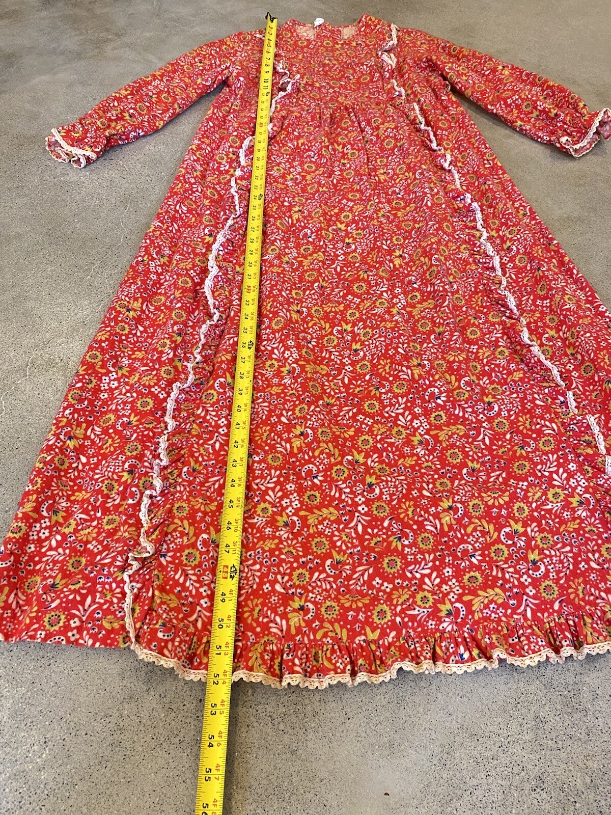 Vintage 60’s Juli of Slumbertogs Paisley Boho Nightgown Loungewear cotton 11