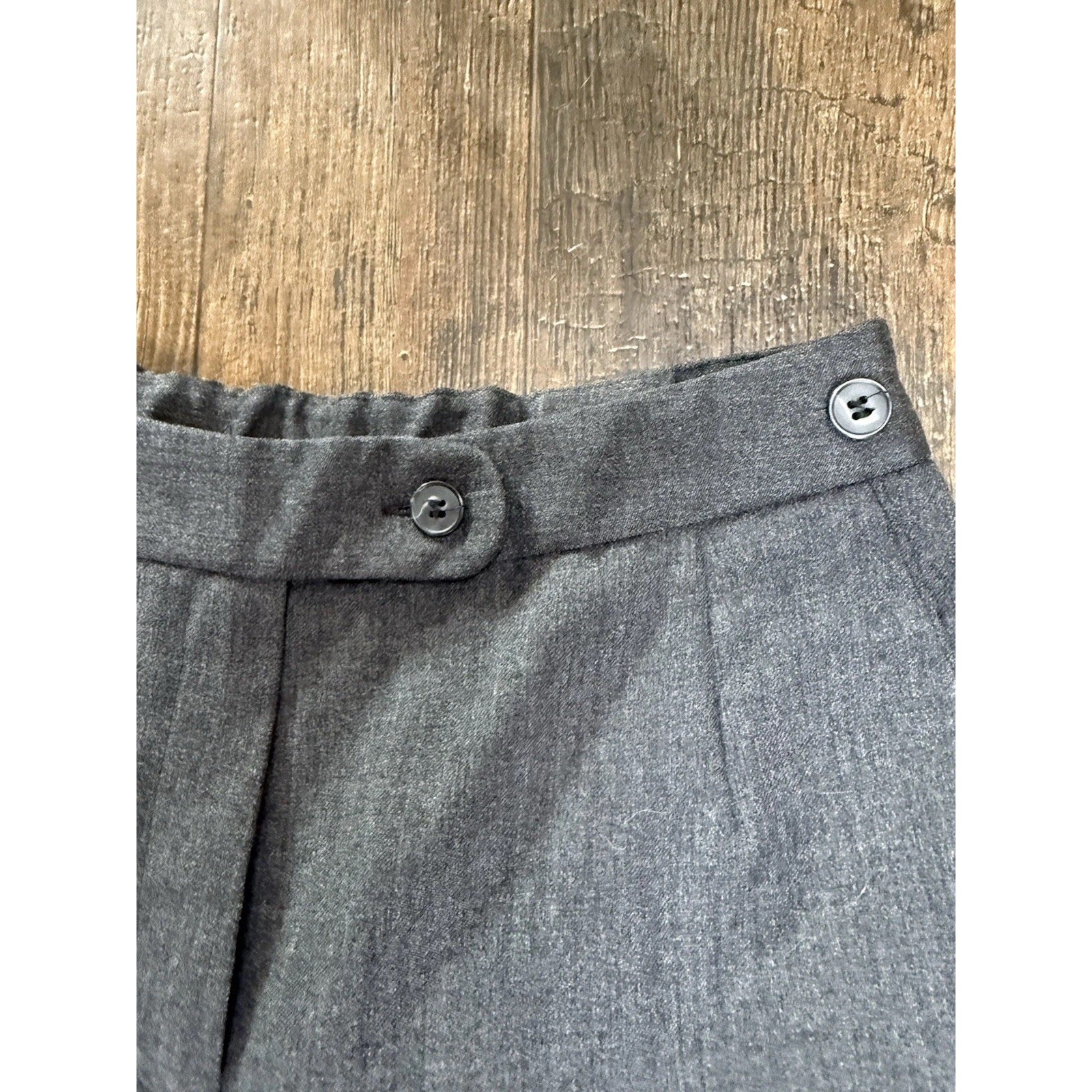 Vintage Harve Benard Sport Wool Pants Womens Charcoal Gray Lined Size 4 Tall
