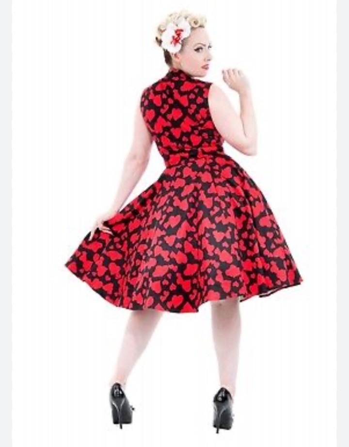 H&R LONDON Sweetheart Red Fringed Dress Size 10 COCKTAIL 50s PINUP RETRO VINTAGE