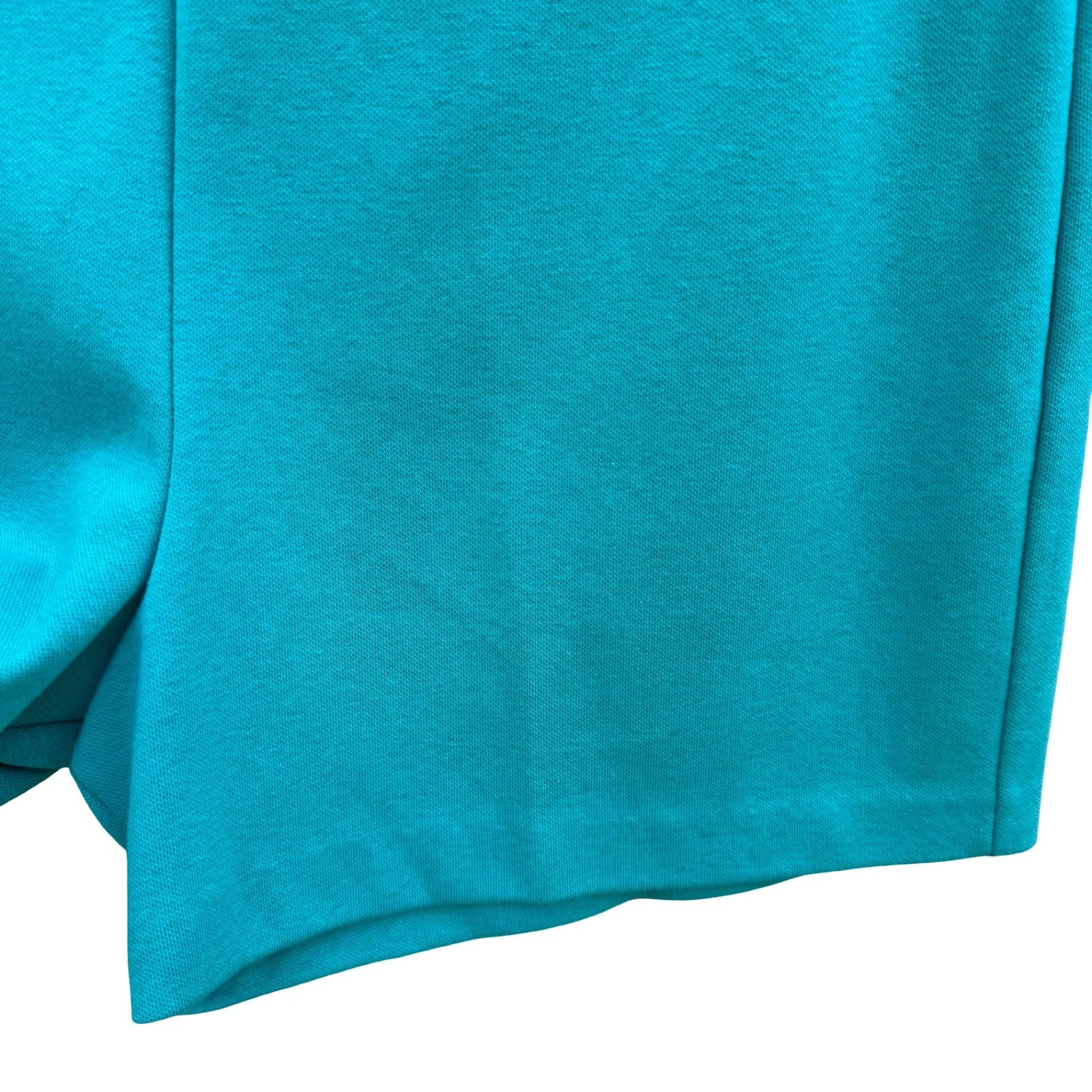 Jantzen Vintage 70s 80s Teal High Waisted Knit Retro Gym Shorts USA 14 Beach Mod