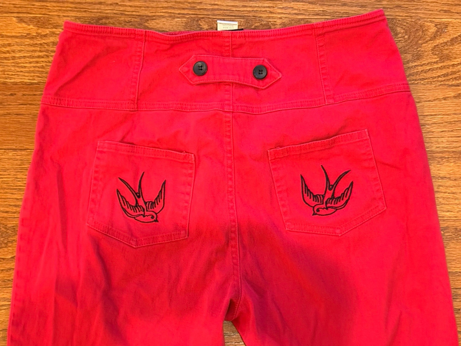Women’s Early 2010’s Rock Steady Size XL Red High Waist Peddle Pusher Pants