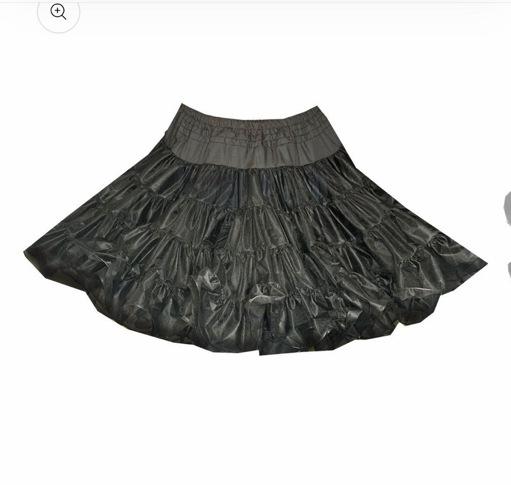 Square Up Fashions Black Square Dance Petticoat Style 1125 Size 100L Nylon & bag