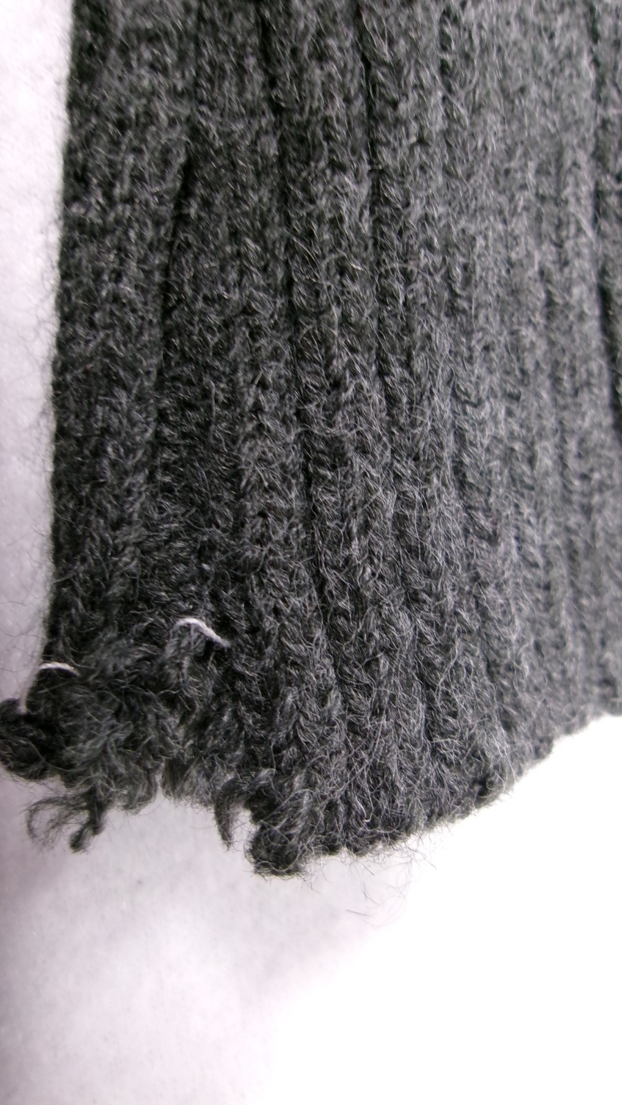 Rave Y2K Colorblock Ribbed Knit Sweater Black White Gray Large USA