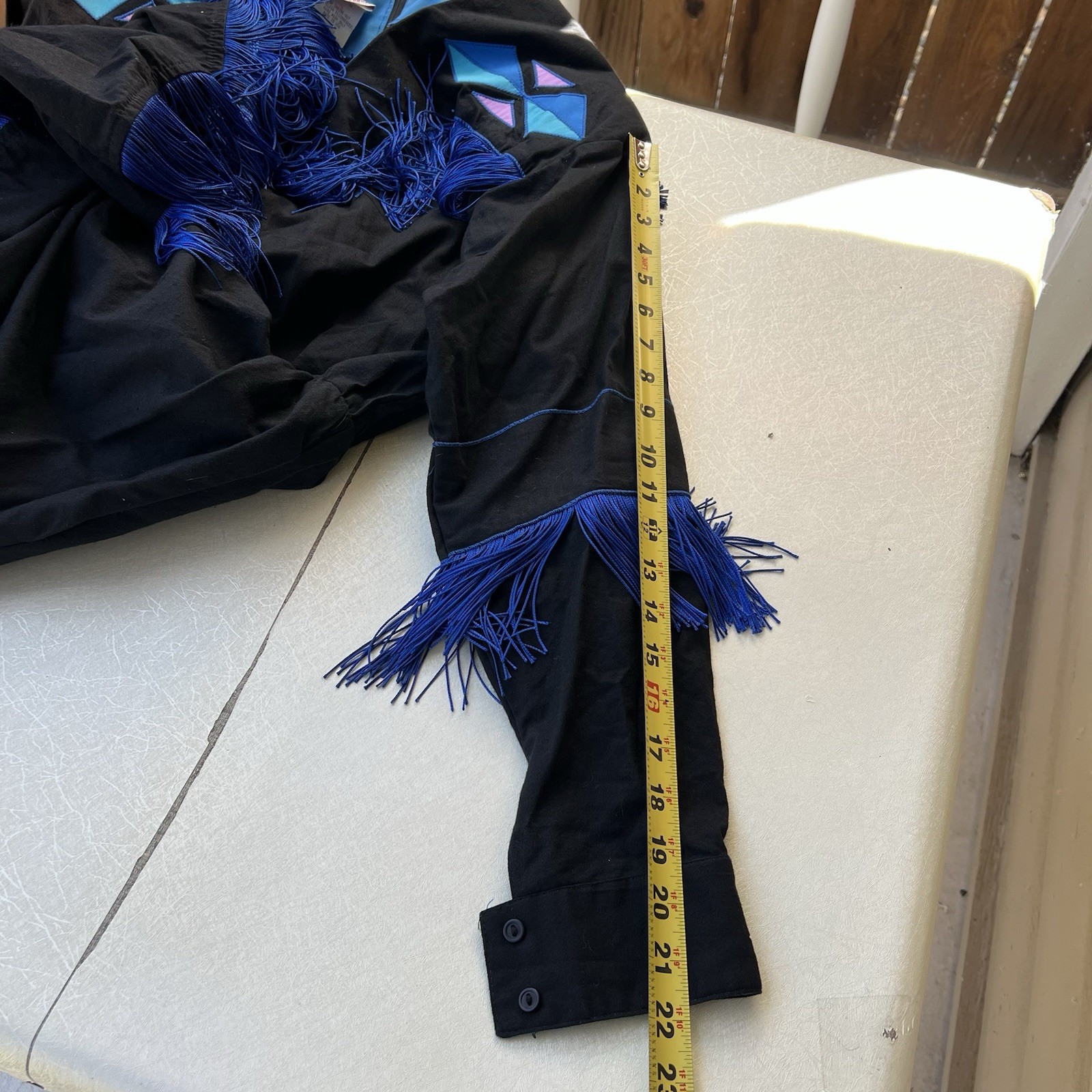 VTG 80s Back at the Ranch Western Fringe Dress Rodeo Cowgirl Southwest Size S