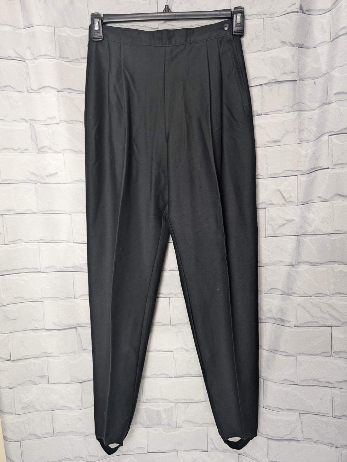 Suburbans Women’s Vintage Lot Of 2 Stirrup Pants Deep Aqua Blue & Solid Black