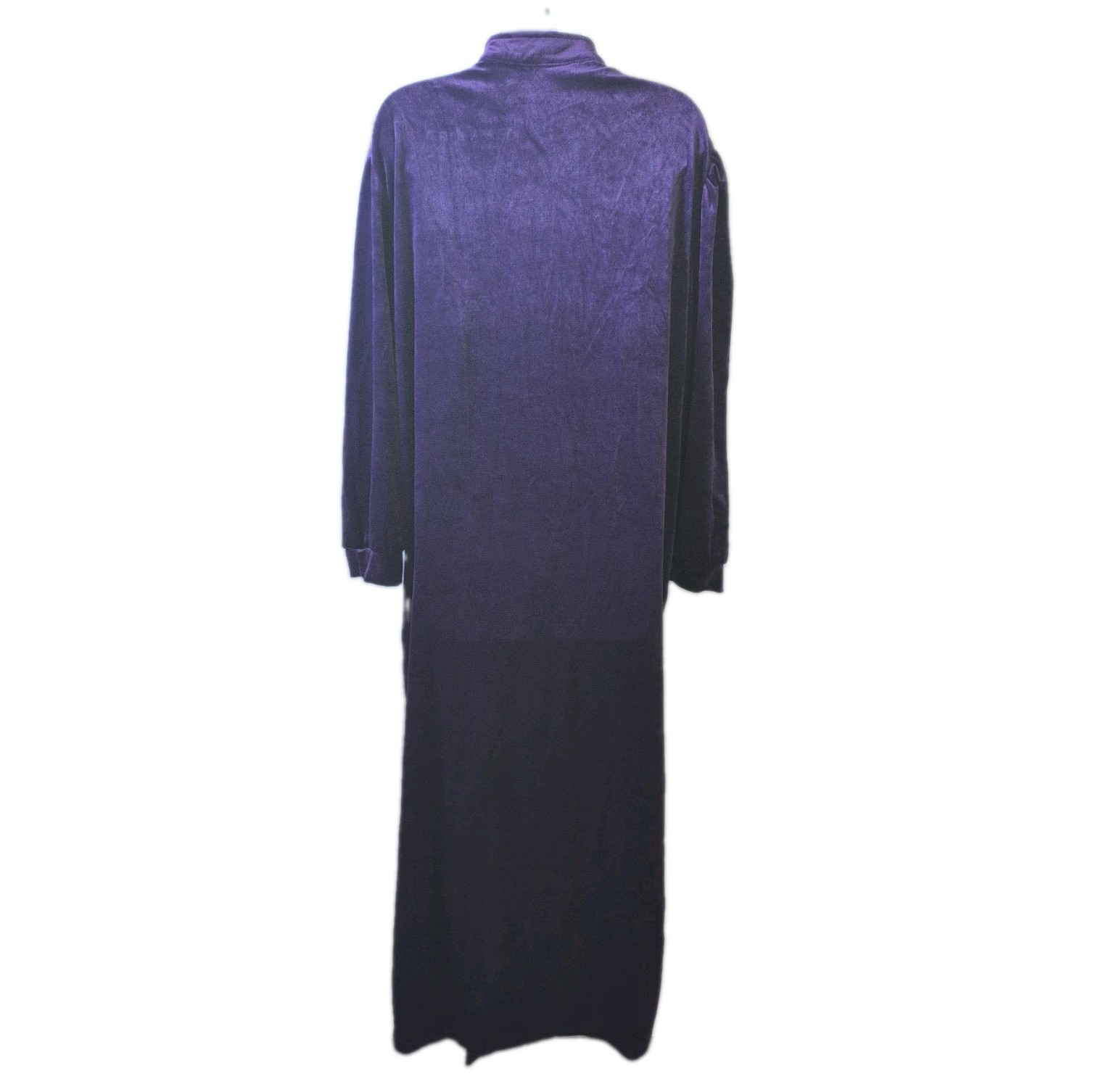 Vintage Women’s Saybury Pintuck Velvet Robe Purple Night Gown Lounger – 3X – New