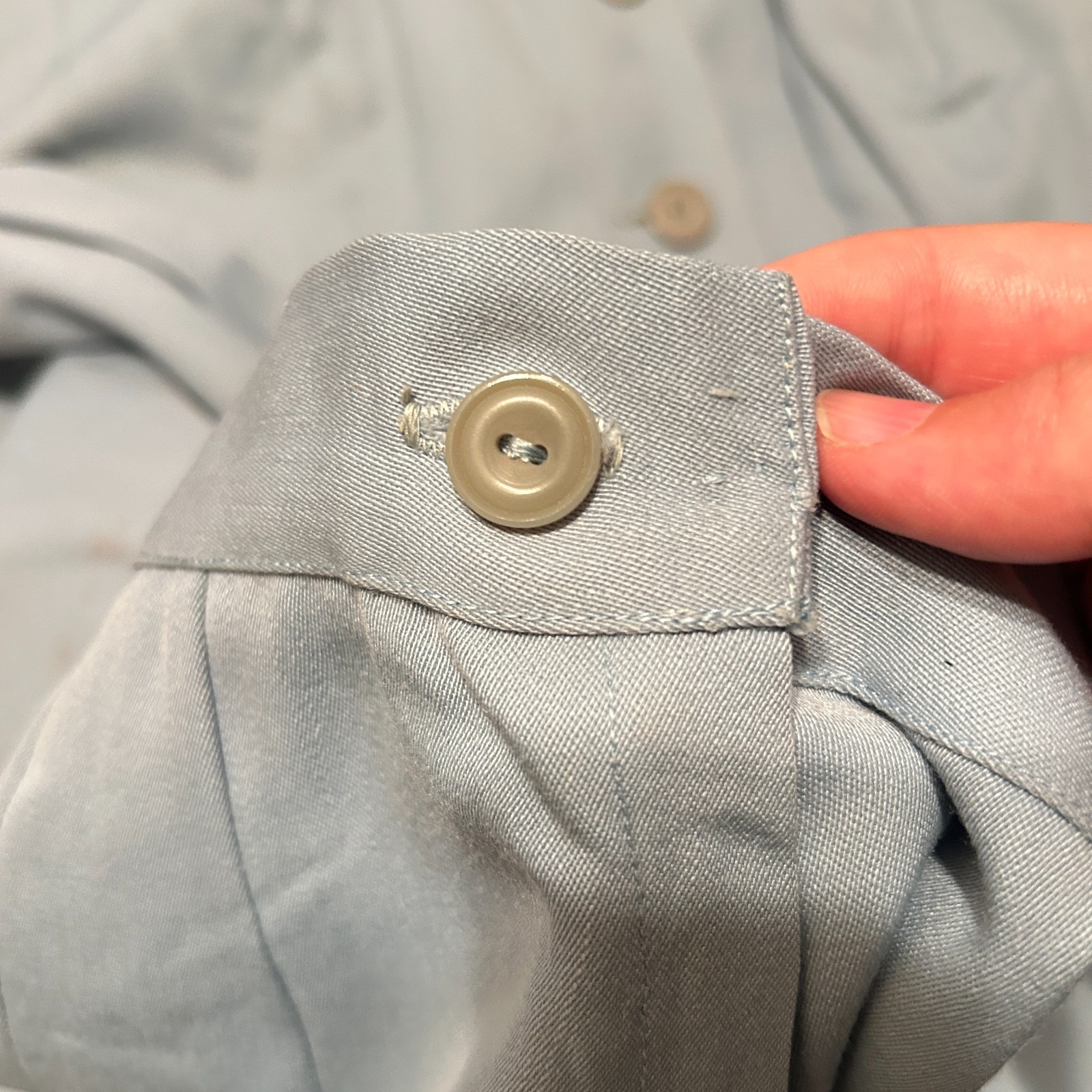 Vintage 1940’s Lampl Women’s M Blue Wool Gabardine Skirt Suit