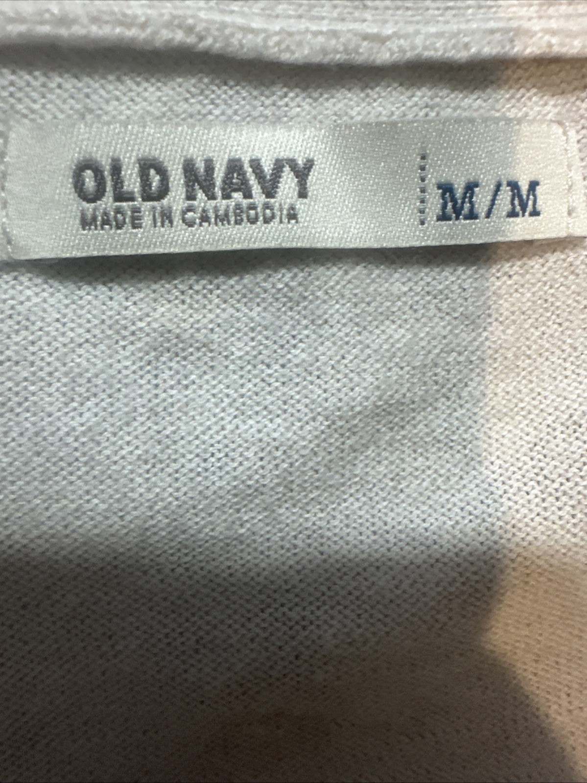 Vintage Old Navy Cardigan Sweater Top Y2K Womens M Beige Button Up Cottagecore