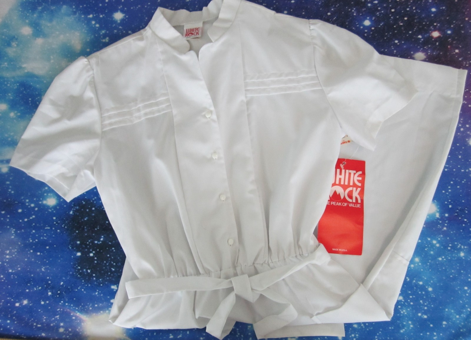 True Vintage 1960s White Rock Uniform Medical Nurse Dress USA Size 15/16 NWT