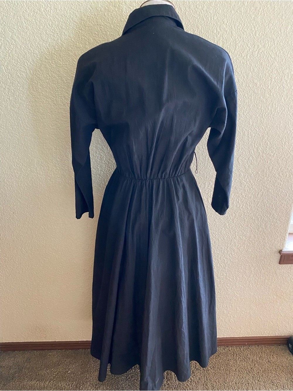 Lilia Smitty Vintage Black Western Shirt Dress Embellished A Line Full Skirt 5/6