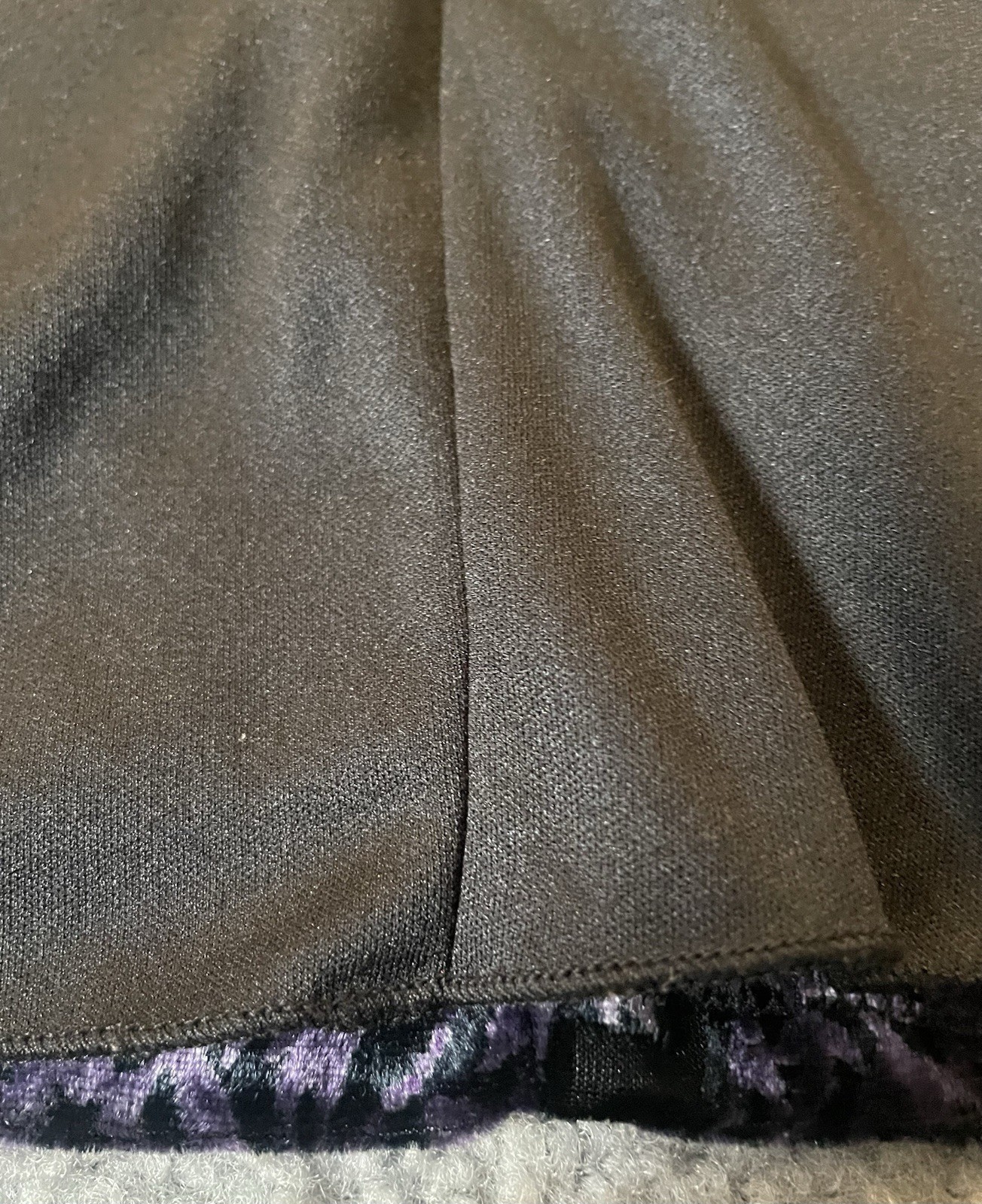 Vtg 70s Alyn Paige Floral Velvet Dress 9/10 Purple Black USA Made Classic READ