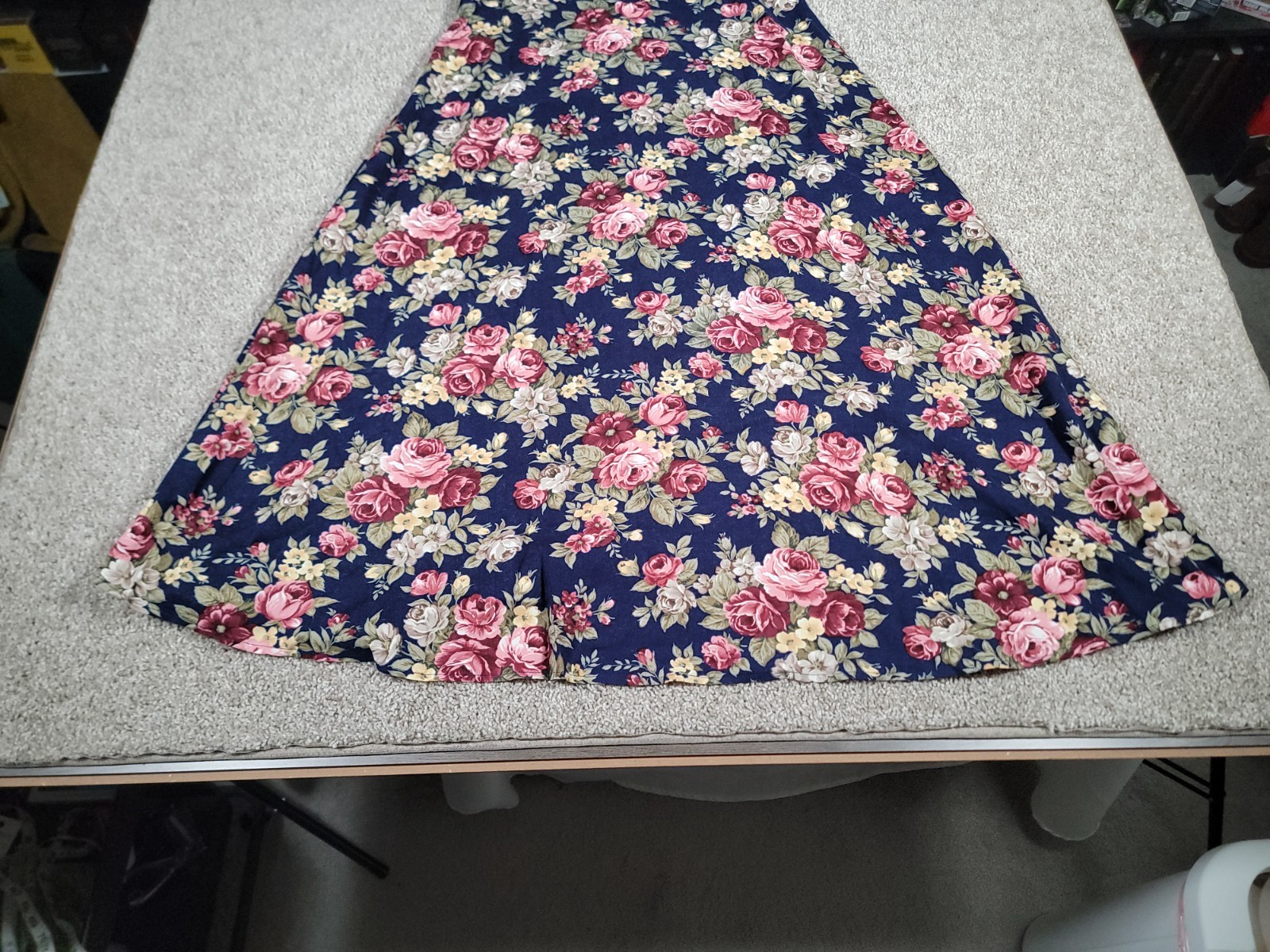 Vintage 90s Floral Rayon Dress Milkmaid Fairy Romantic USA Made Size M/L Prairie