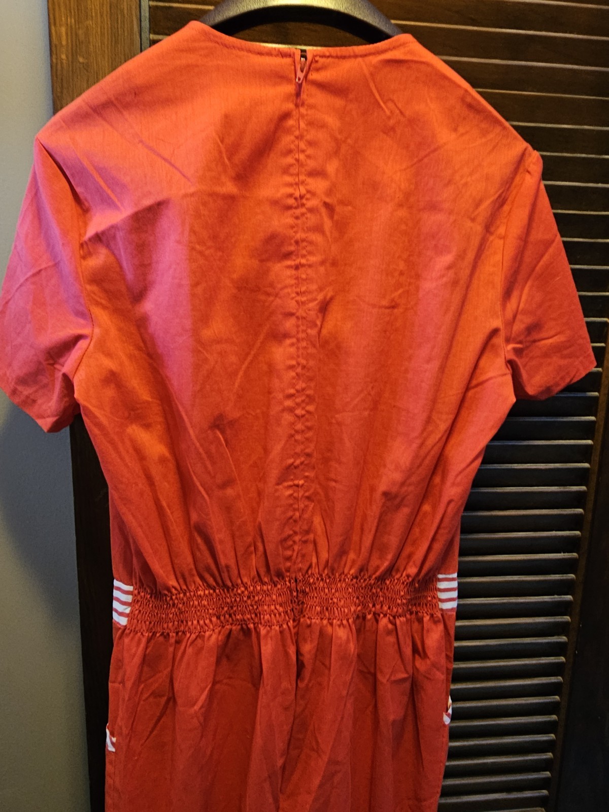 Vintage Red Striped Womans Jumpsuit Lane Bryant Tall Shop Size 16 1970s Retro
