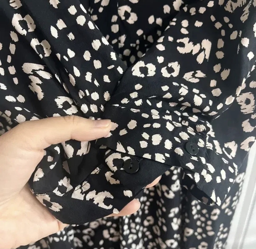 Japanese Vintage Zara Long Dress Shirt Black xl
