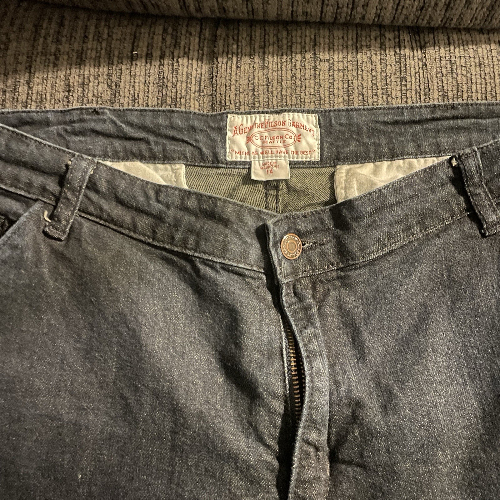 Vintage C.C. Filson Size 14 Denim Blue Jeans Straight Leg EUC