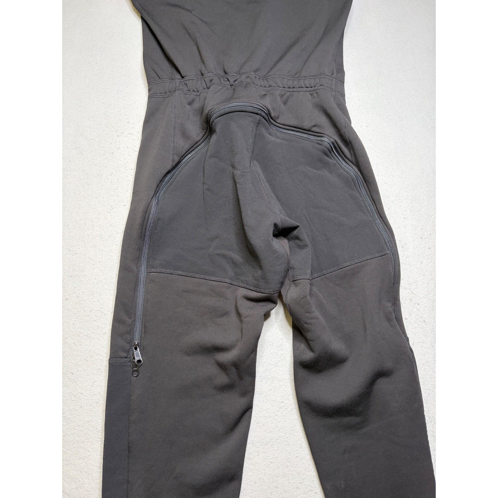 Mountain Hardwear Fleece Bib Overalls Women L Black Vintage 90s Made in USA Vest