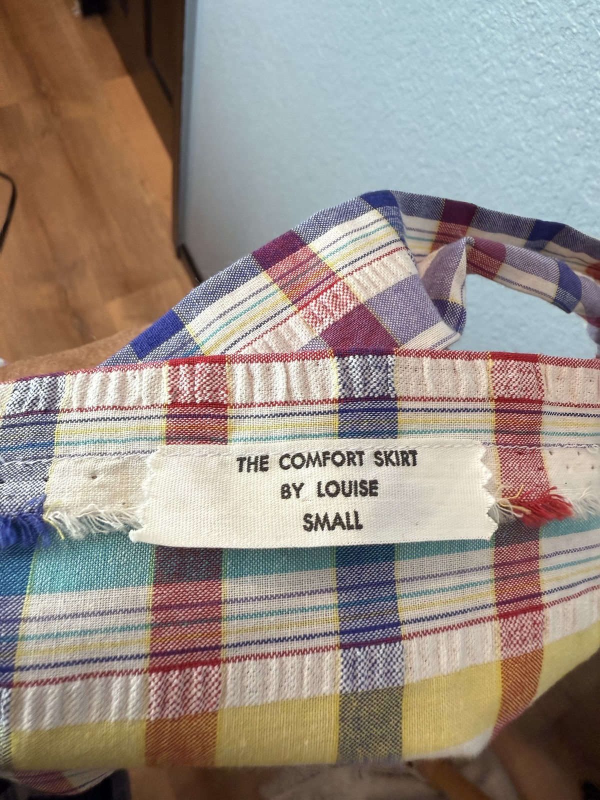 Vintage The Comfort Skirt By Louise Skirt Womens Small Plaid Pockets D Ring Belt