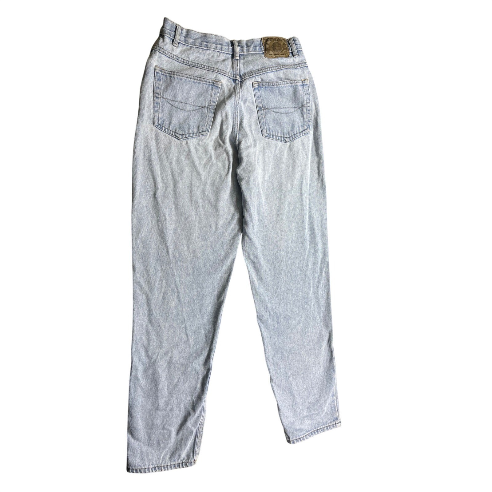 Vintage Bugle Boy Women’s 8 Mom Jeans Light Wash High Rise Tapered 90s Denim