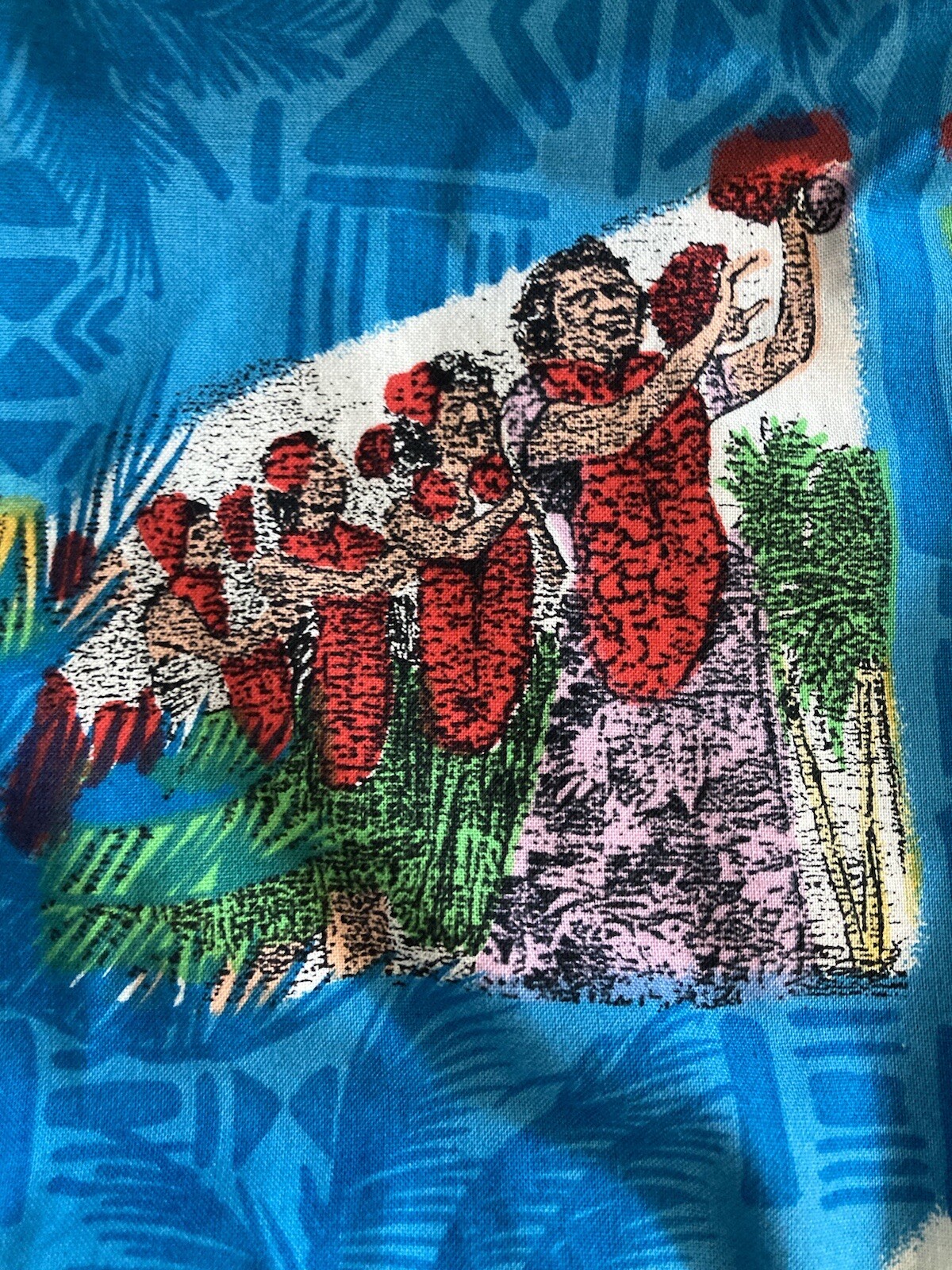Hilo Hattie Hawaii MuMu Dress Vintage Beach Luau Native Hawaiian Print Small
