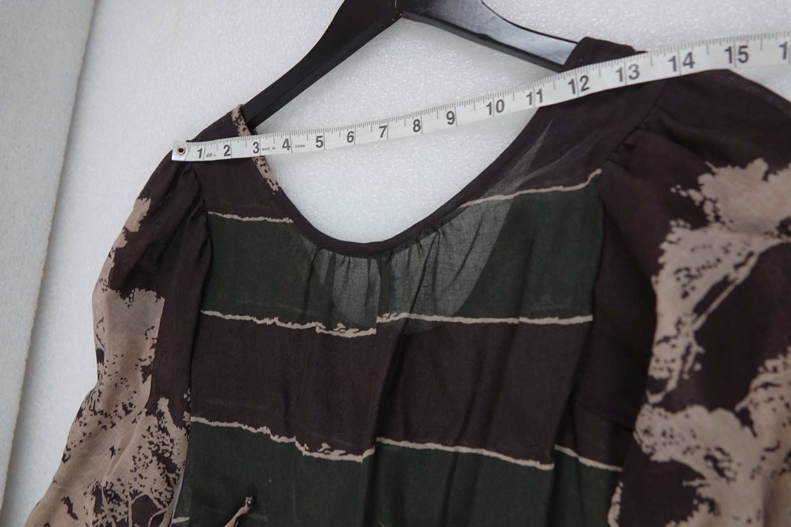 VINTAGE WOMANS CLOTHING JUDY WAYNE NATURAL EARTH DRESS LONG SLEEVED SIZE 9 -10