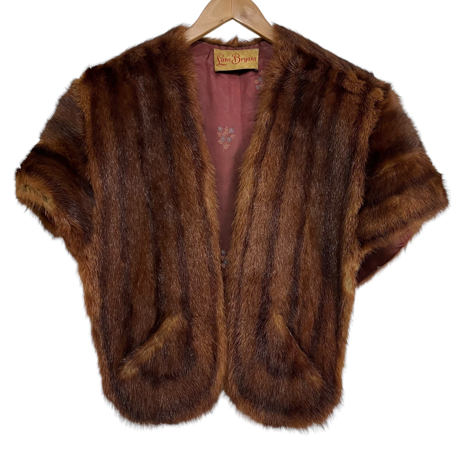Vintage Lane Bryant Mink Stole Shoulder Wrap Coverlet One Size