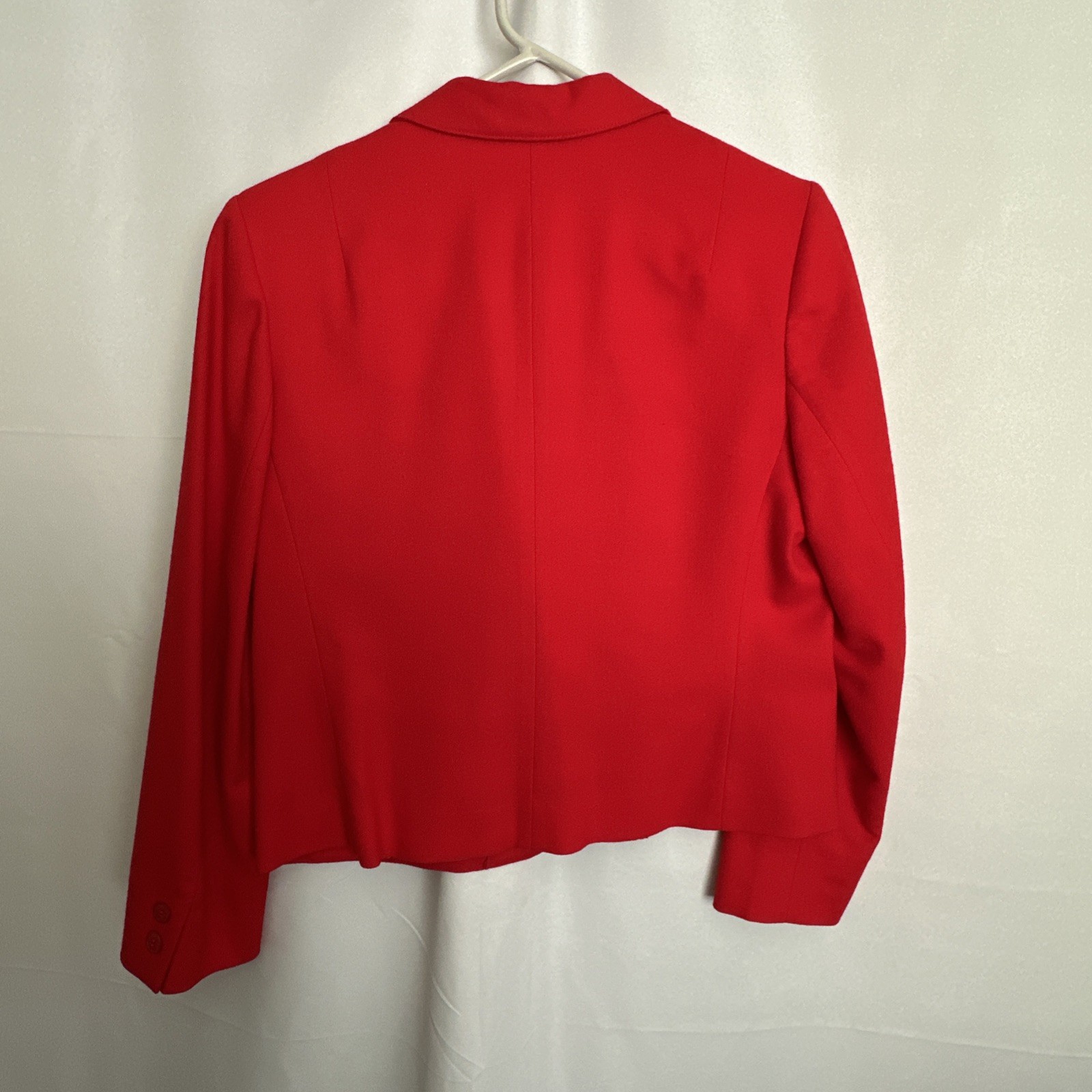 Vtg Pendleton Wool Blazer Jacket Womens Red Lined USA Sz- 12 Petite #750