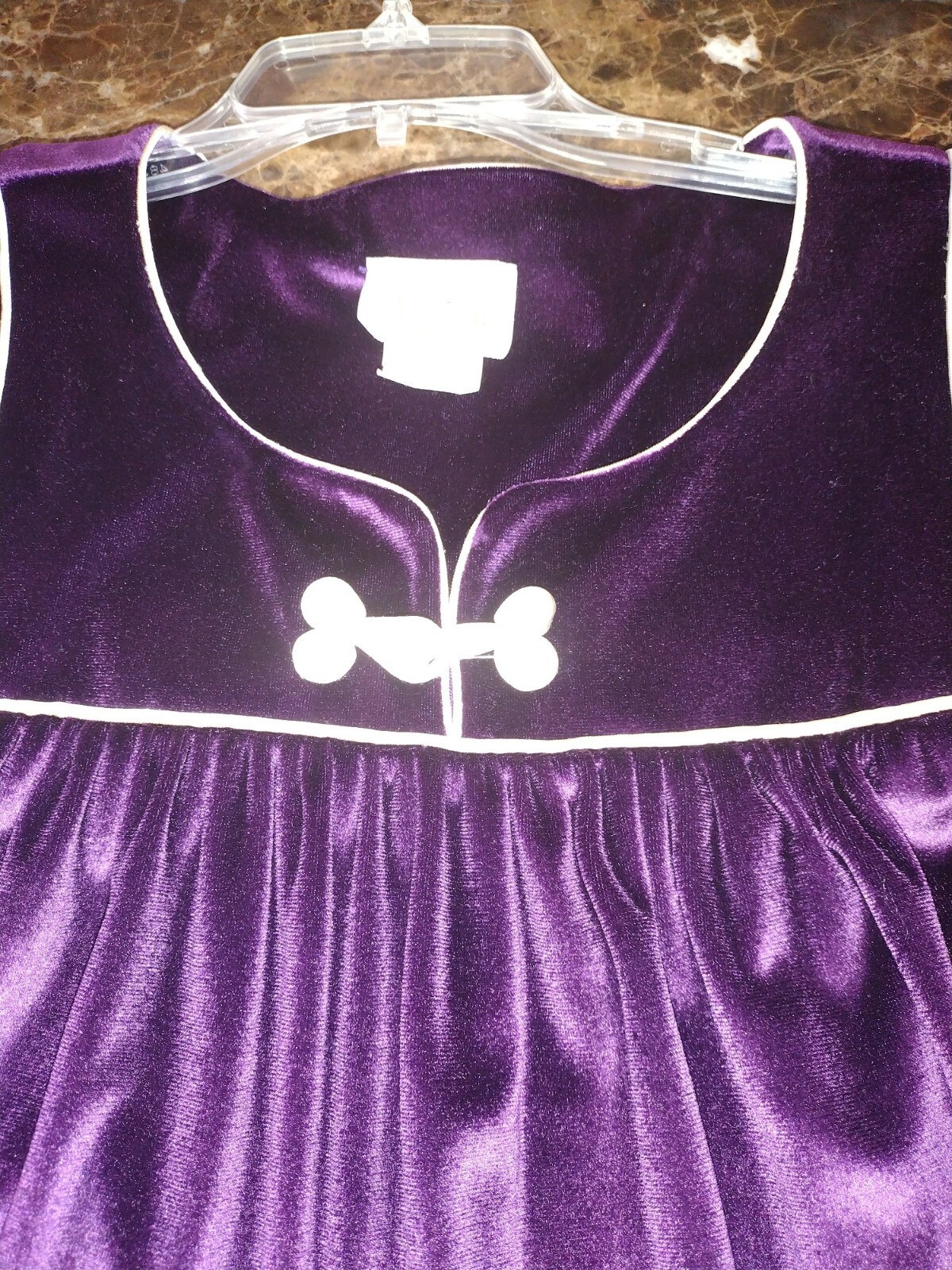 Velvet Louisa Purple Long Gown Med 12 – 14 Made in USA
