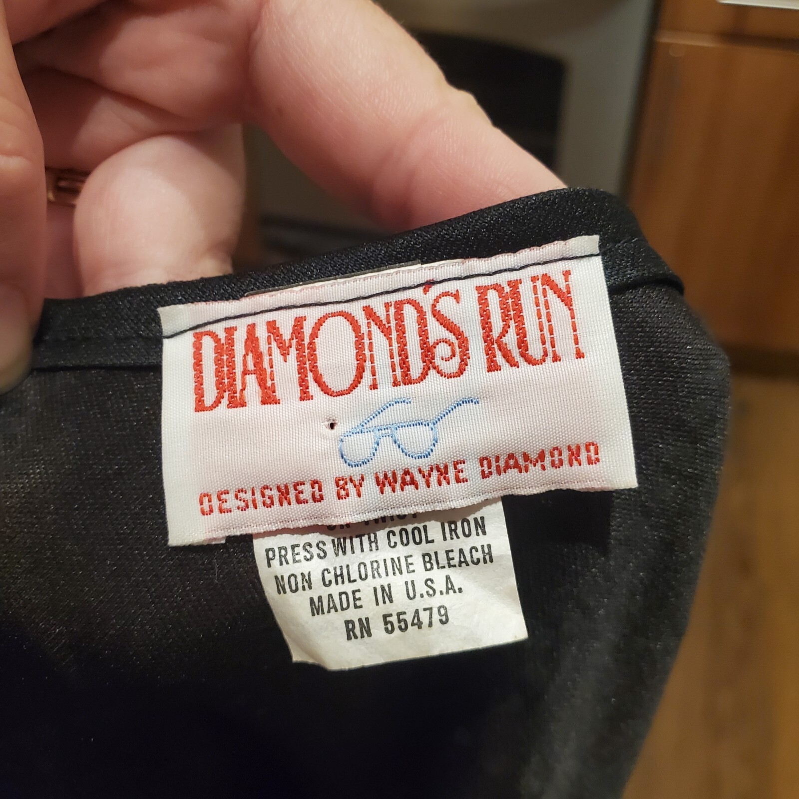 Diamond’s Run Wayne Diamond Women L Black Midi Dress Glitter 70s Vintage Party