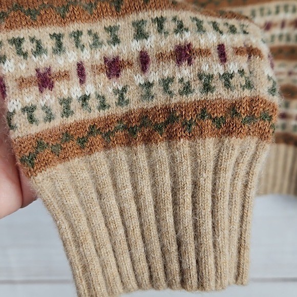 Jones Wear Vintage Fair Isle Cardigan Medium Cottagecore Dark Academia Grandma