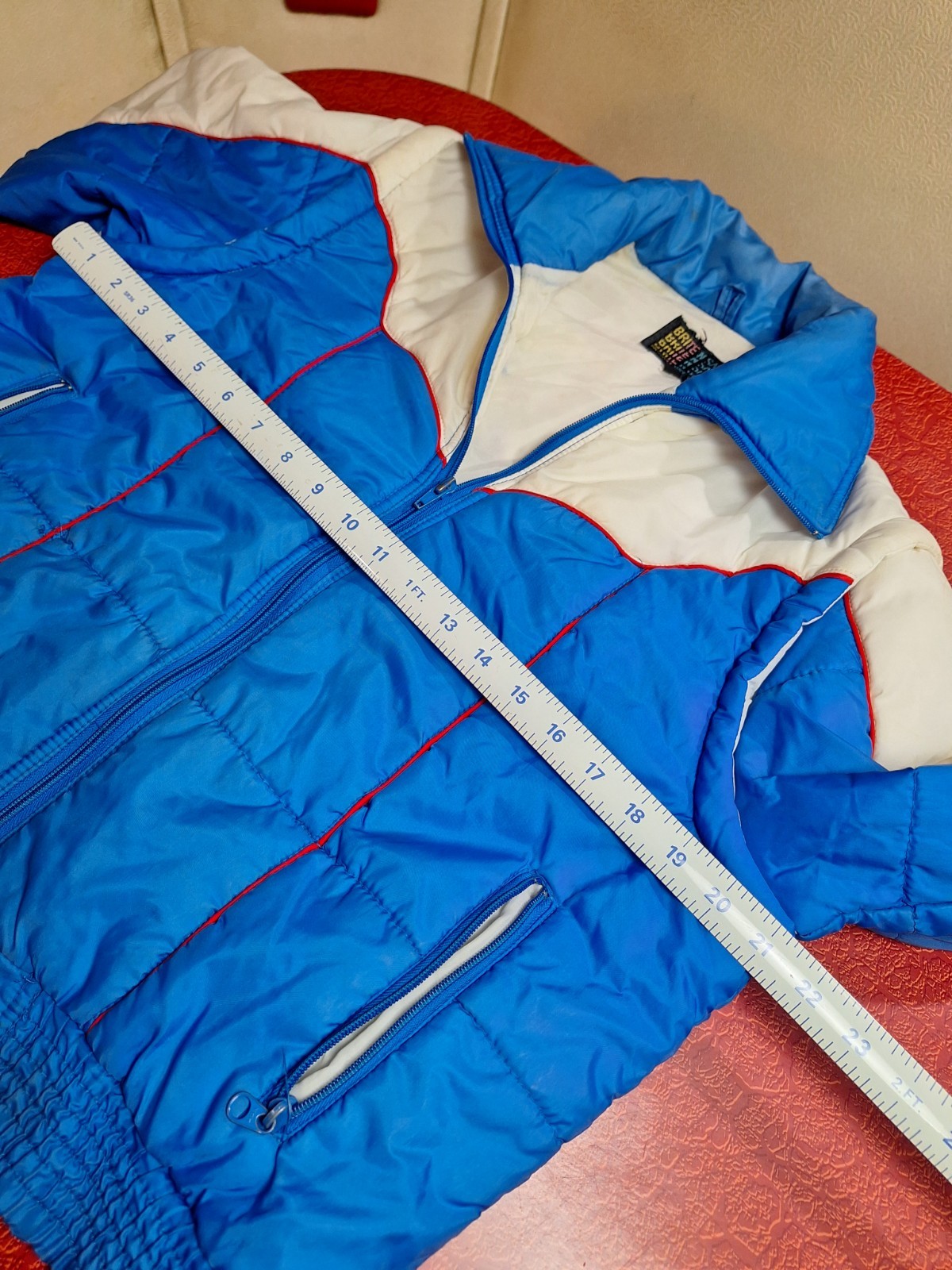 True VTG Mid-century 1970s 80s Brite N Sassy Puffer Ski Jacket Vest Snow Bunny L