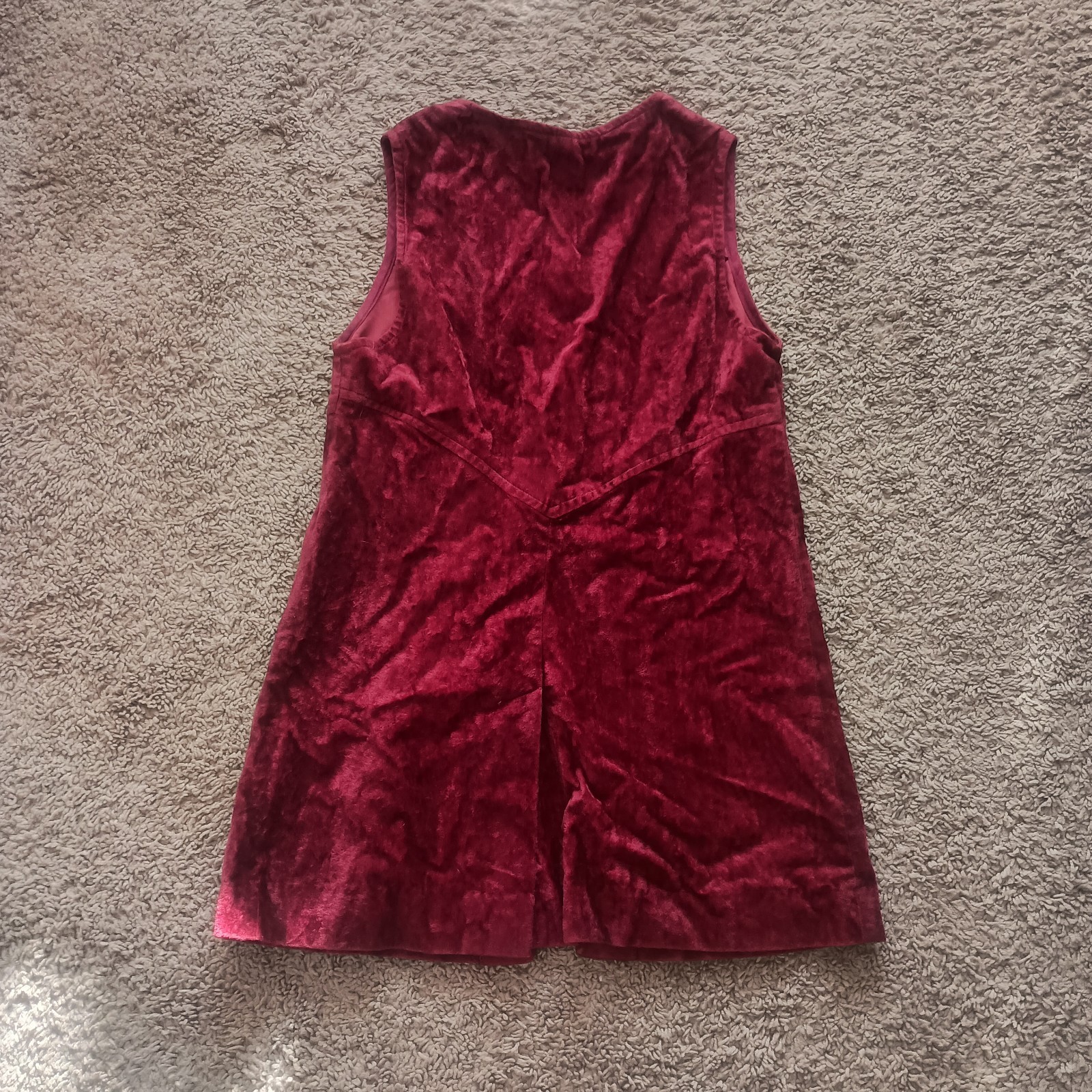 Vintage Handmade Velvet Renaissance lace up Vest Dress