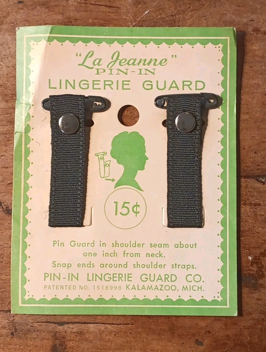 Vintage La Jeanne Pin-In Lingerie Guard Strap Holder 1950’s