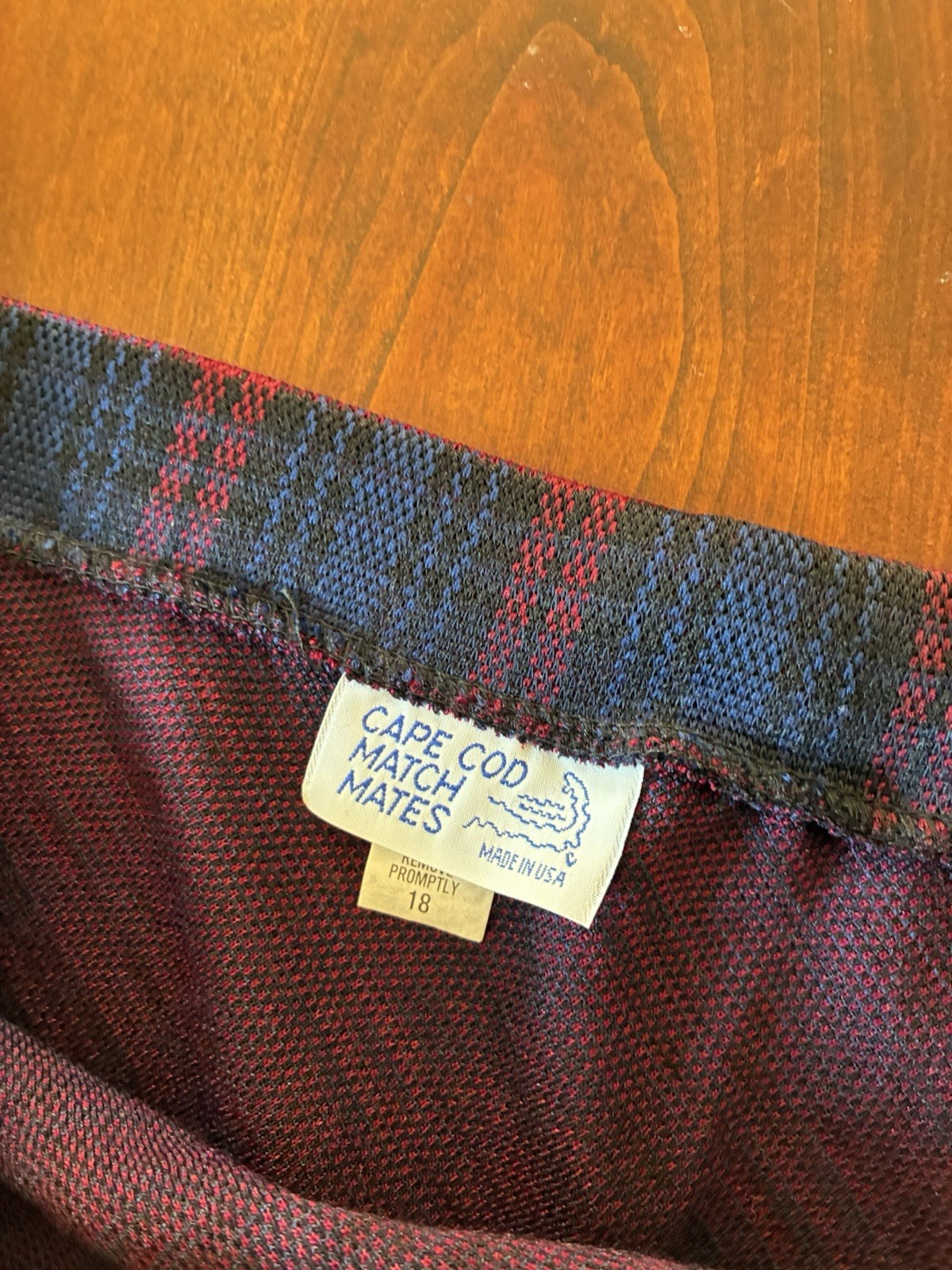 VTG Cape Cod Match Mates 3 Piece Skirt Pants Blazer Set Plaid Blue NOS Tags 18