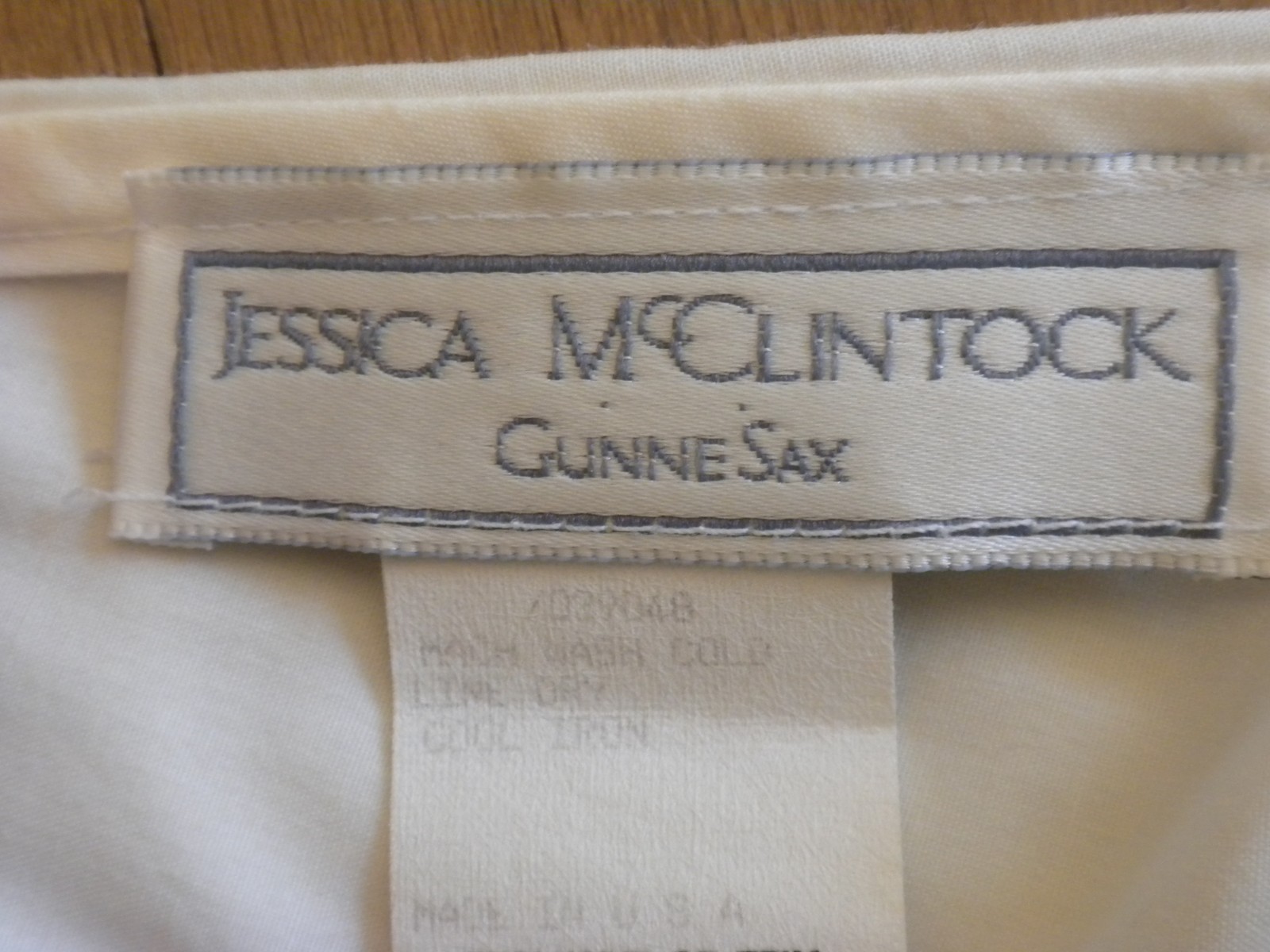 VTG Gunne Sax Sailor White Collar Dress Prairie Cottage 11 Jessica McClintock