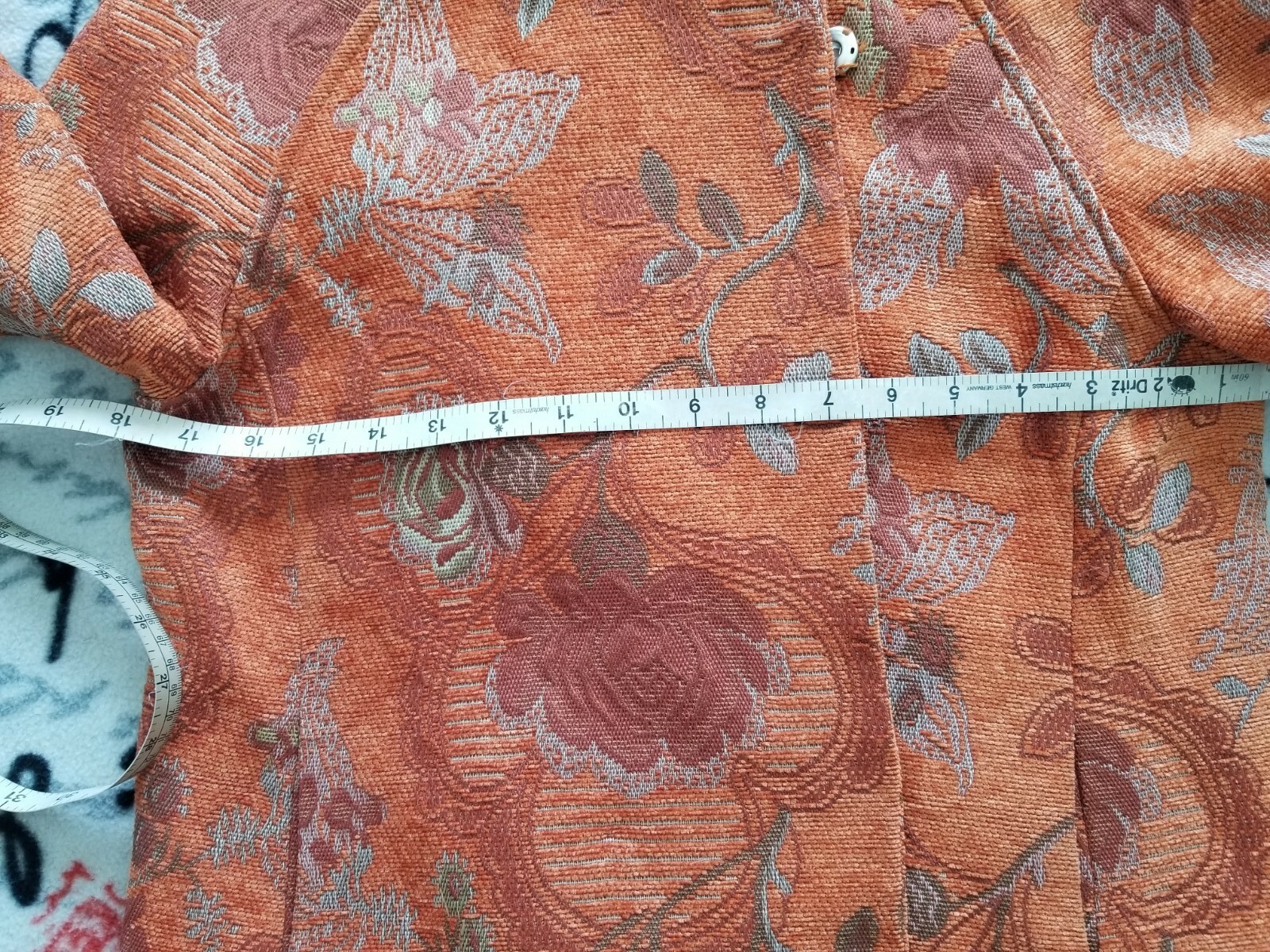 Harve’ Benard Women’s Vintage Orange Tapestry Blazer Jacket Size 4