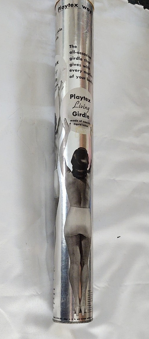 Vintage 1950 PLAYTEX Latex LIVING GIRDLE TUBE Rare Striking Design Pin-up Girlie