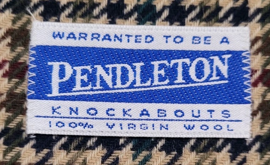LOT OF 2 VINTAGE PENDLETON WOOL DRESSES BELTED SLEEVELESS HOUNDSTOOTH & PLAID