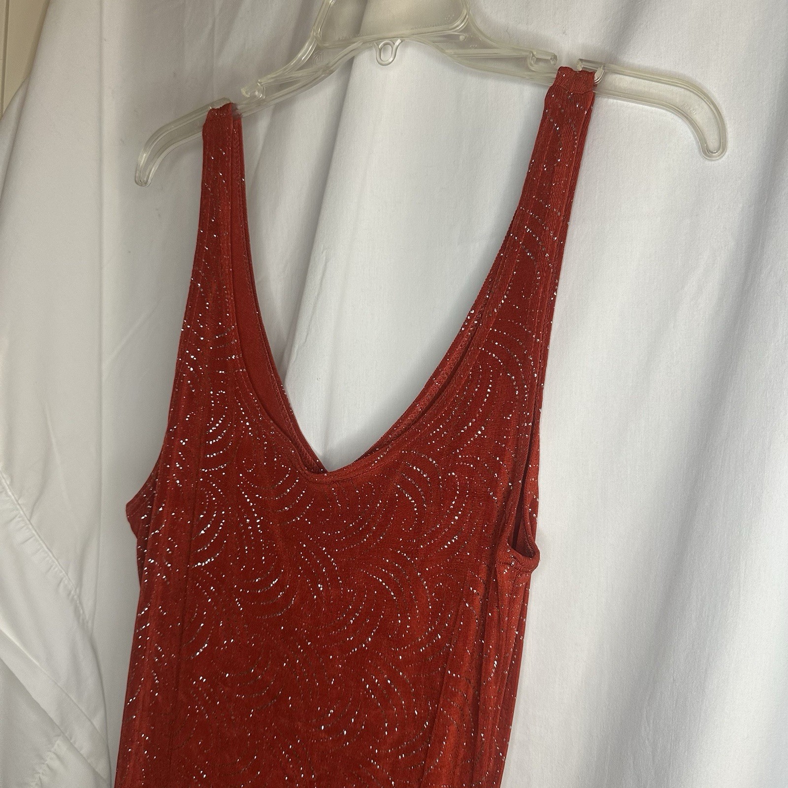 New NWT Vintage Medium Jay Jacobs All That Jazz Embellished Red Sparkly Dress