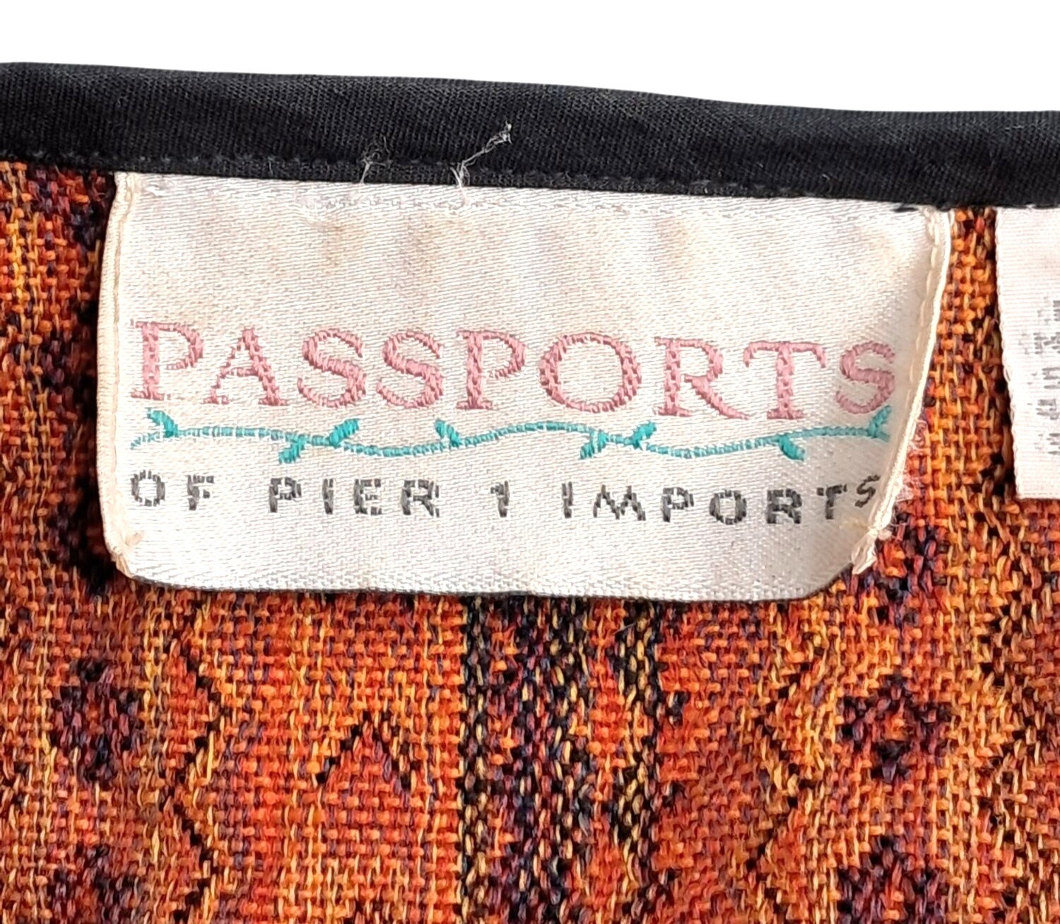 Passports Pier 1 Imports Jacket Womens Medium Multicolor Vintage Tapestry Boho