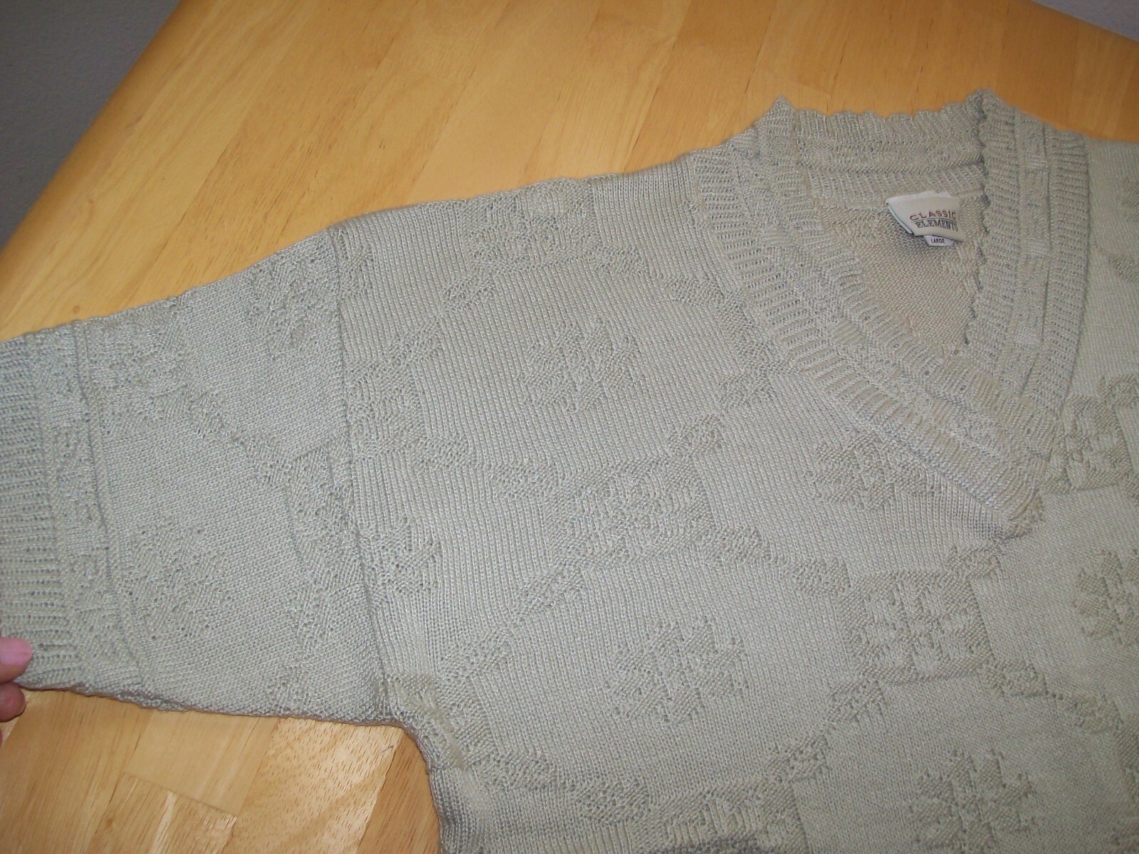 True Vintage 1990’s Classic Elements Textured Sweater Womens Large 90’s VTG
